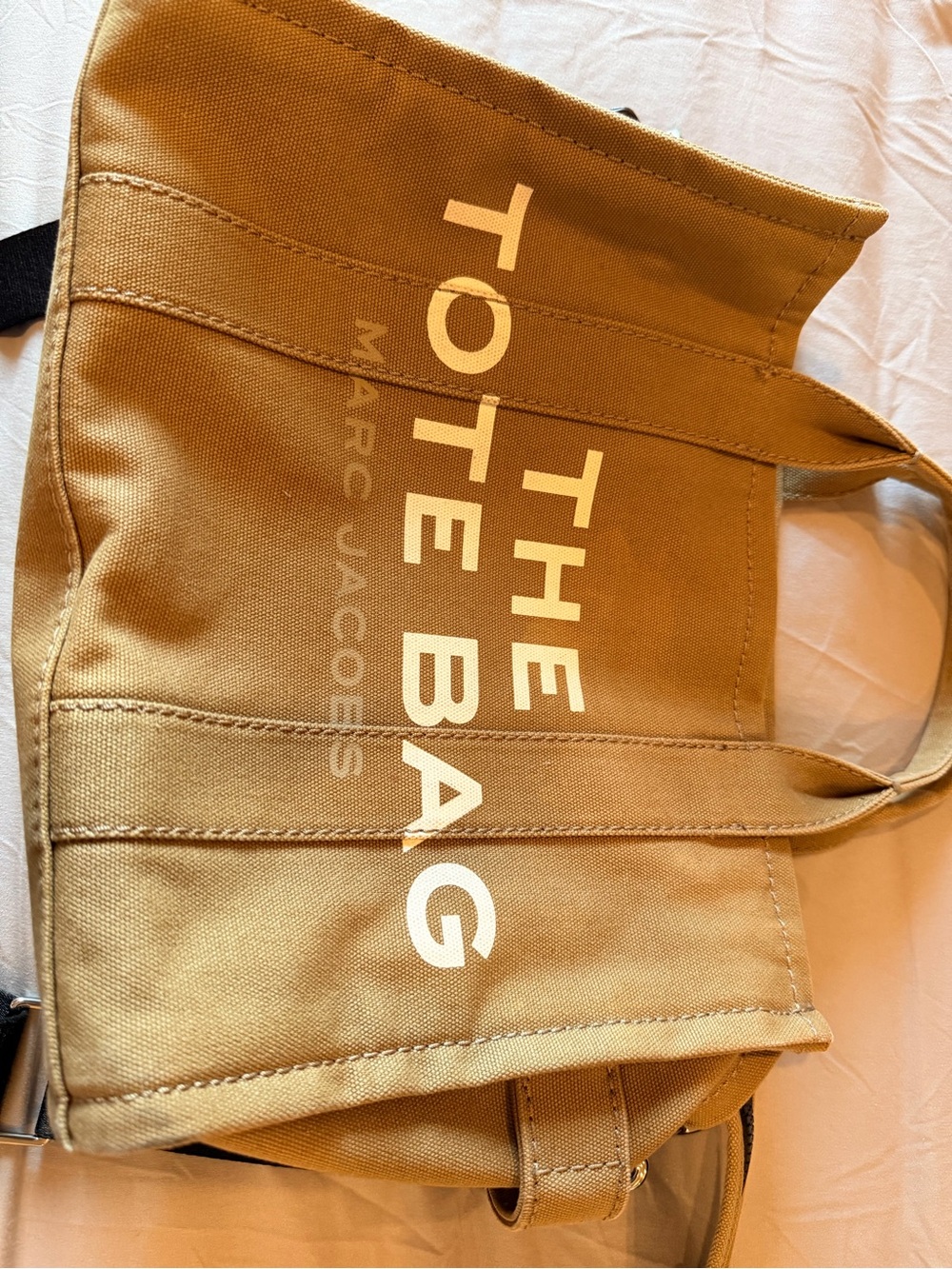 Marc Jacobs Tote Bag in Tan with White Logo - Picture 4 of 7